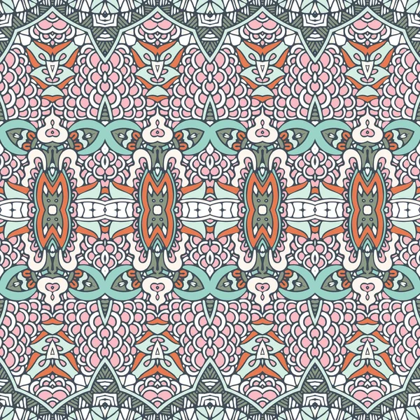 Couleurs Claires Abstraites Design Textile Ornemental Modèle Sans Couture Ethnique — Image vectorielle