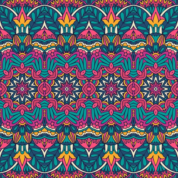 Abstrait Coloré Ndian Textile Ethnique Motif Sans Couture Ornementale Vecteur — Image vectorielle