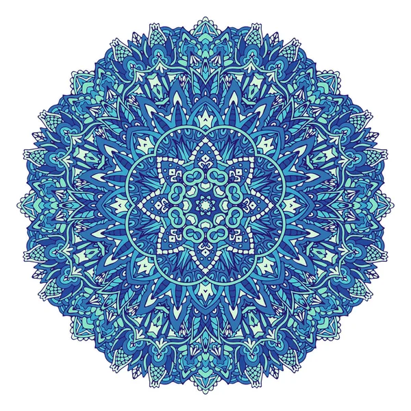 Abstraktes Geometrisches Mandala Aus Arabesken Niedliche Schneeflocke Stil Der Volkskunst — Stockvektor