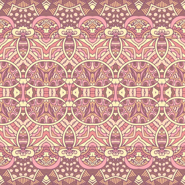 Abstract Tribal Vintage Etnische Naadloze Patroon Ornamentaal Zeldzame Geomertrische Kunst — Stockvector