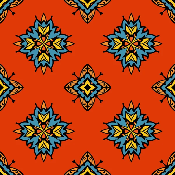 Diseño abstracto tribal sin costura vector de azulejos — Archivo Imágenes Vectoriales