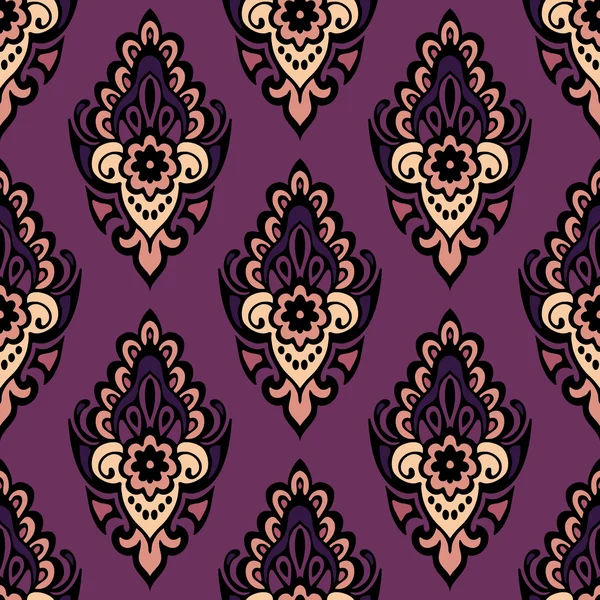 Damask Floral Seamless Vector Pattern — Stock Vector