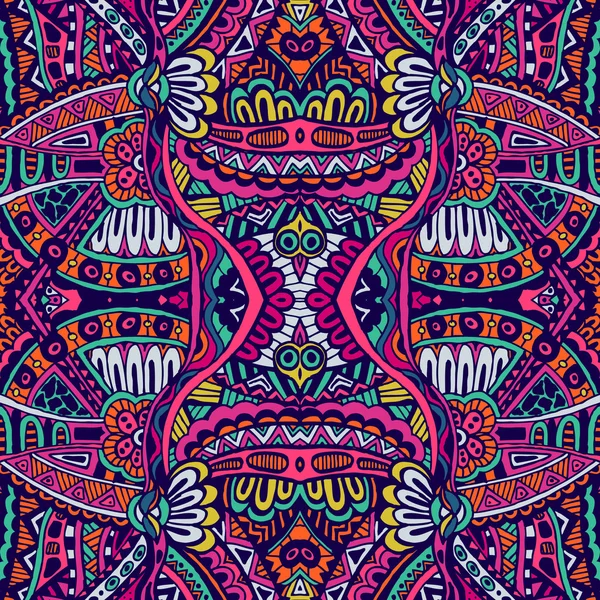 Modèle tribal ethnique florissant — Image vectorielle