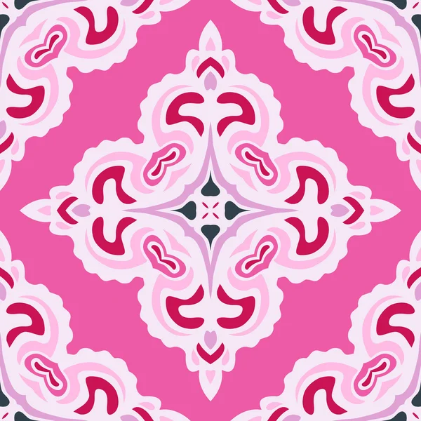 Rose abstrait tuile motif sans couture — Image vectorielle