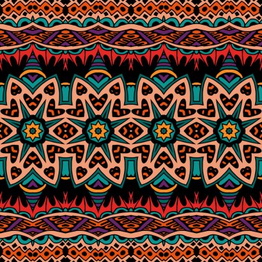 Abstract Tribal vintage ethnic seamless pattern ornamental  clipart