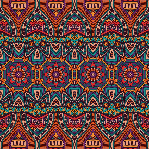 Resumen Tribal vintage étnico inconsútil patrón ornamental — Vector de stock