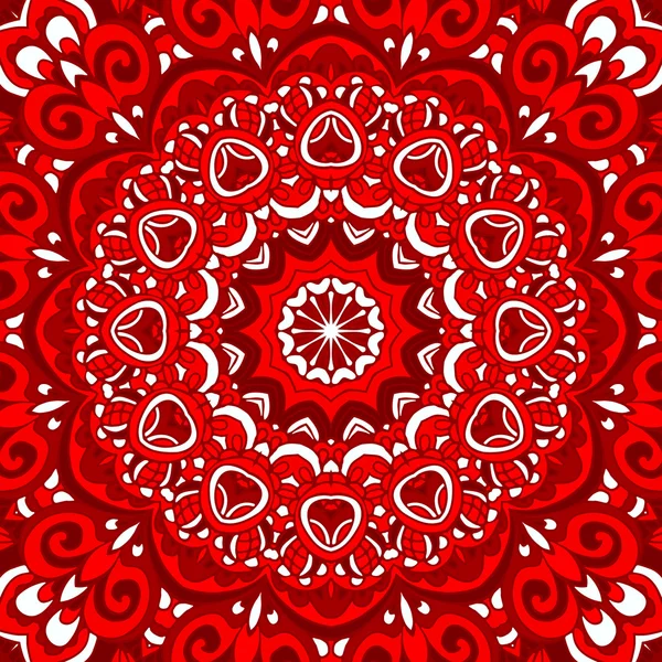 Röda runda dekorativa mönster — Stock vektor