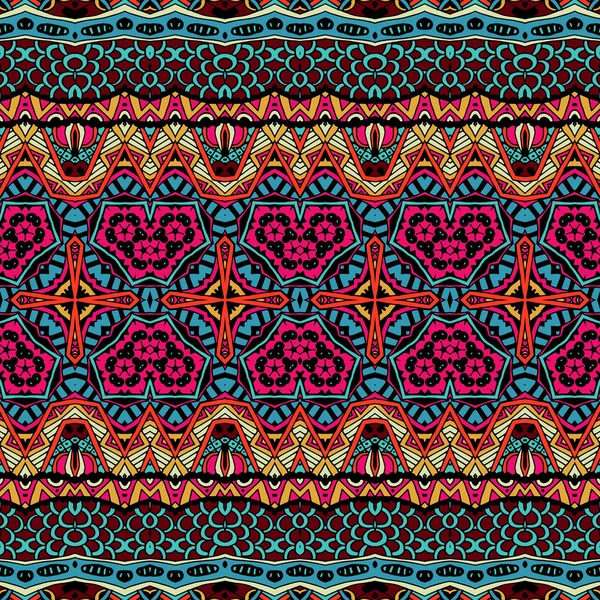 Abstract Tribal vintage etnische naadloze patroon sier — Stockvector