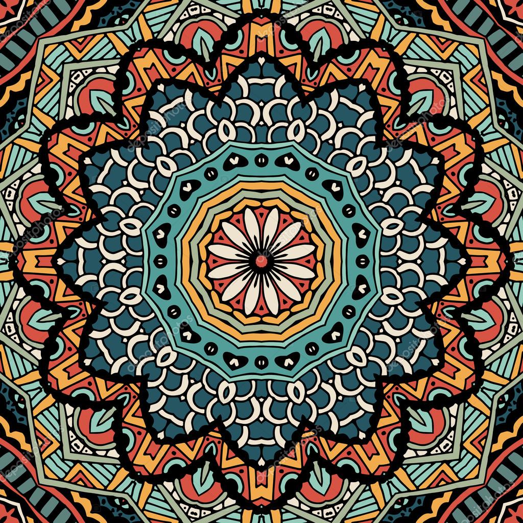 Abstract vintage ethnic tribal pattern Stock Vector by ©astya 94986134, image size:1024x1024