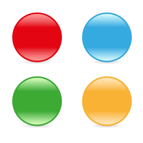 Vier farbig glänzende Symbole, Vektor — Stockvektor