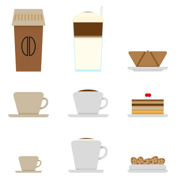 Icônes de menu Café et bonbons — Image vectorielle
