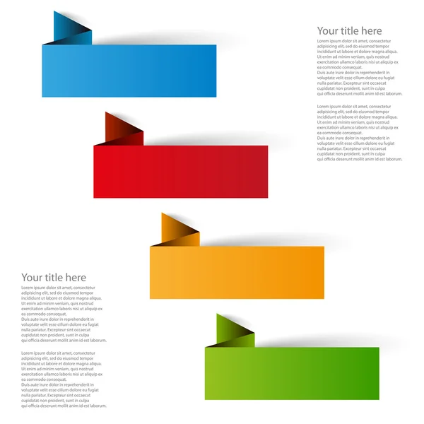 Čtyři barevné prázdné ikony s místem pro váš obsah, úprava místa, vektorové grafiky Royalty Free Stock Ilustrace