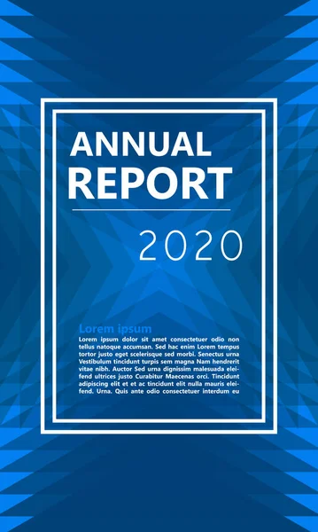 Årsrapport Broschyr 2020 Med Abstrakt Bakgrund Vektor — Stock vektor