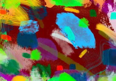 Renkli resim dijital resim ve çizim