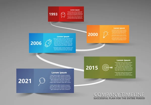 Entreprise Chronologie Plan Réussite Infographie Vectorielle — Image vectorielle