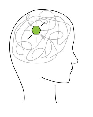 Fikir çizgisi sanat temsilcisi çiziminin yolu