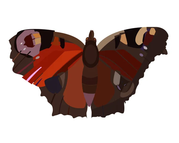 Illustration Eines Schmetterlings Abstrakten Formvektor — Stockvektor
