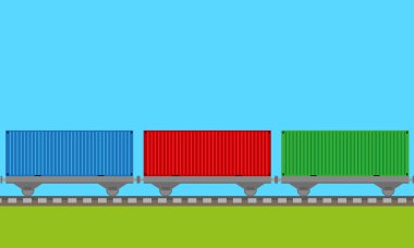 Tren ulaşım arka plan vektör