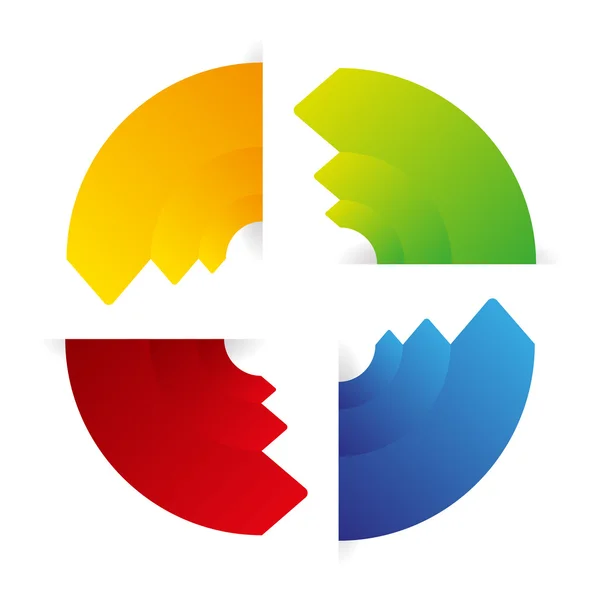 Vecteur de flèches de couleur publicitaire — Image vectorielle