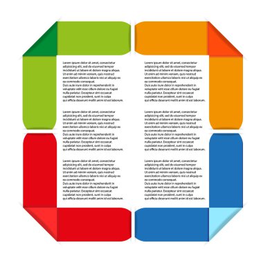 Renk şablonu vektör beyaz arka plan üzerinde reklam