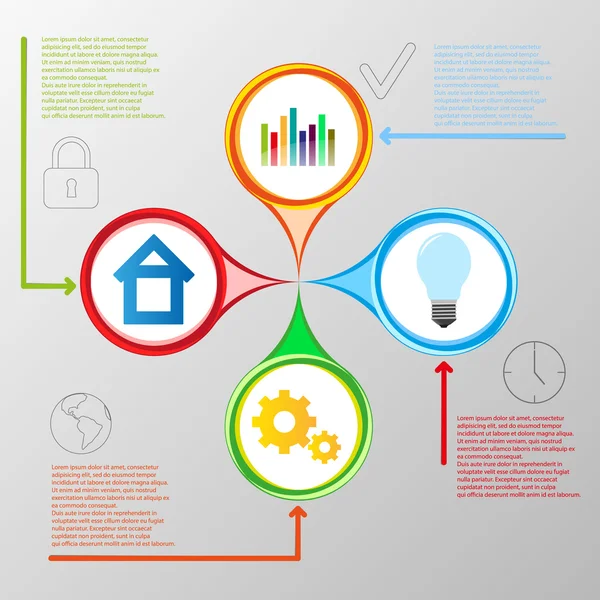 Plantilla de infografía vectorial — Archivo Imágenes Vectoriales