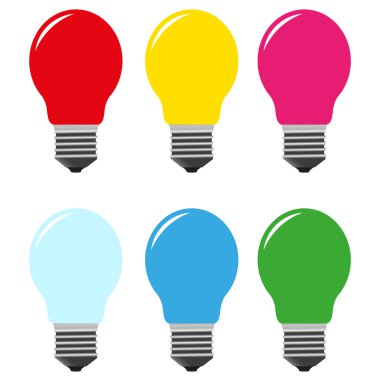 Renk ampuller vektör