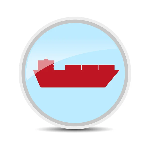 Cargo shipping icon on white background — Stock Vector