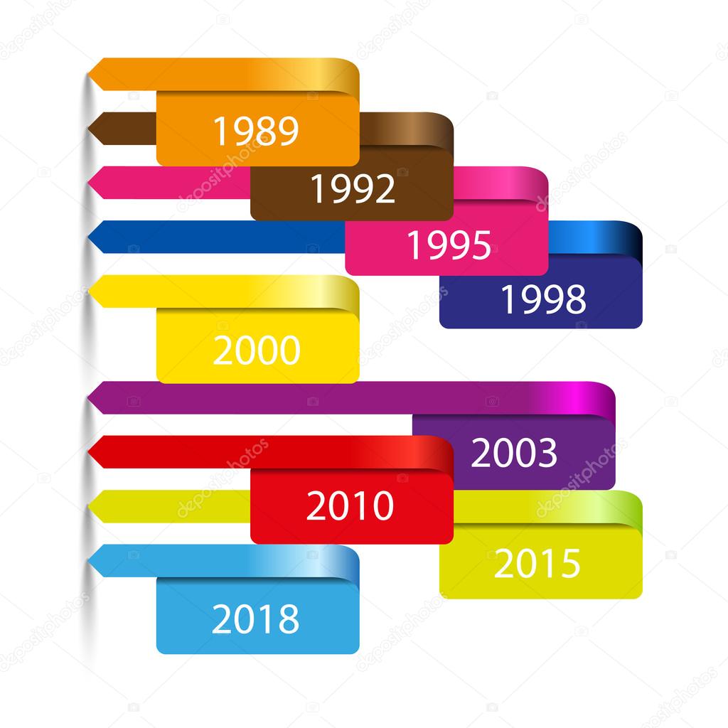 Vector modern time line info graphic background with pointers