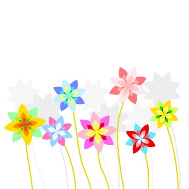 Vector floral arka plan metin için yer ile