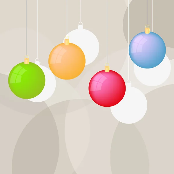 Vector color xmas balls abstract background — Stock Vector