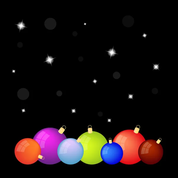 Vector bolas de color de Navidad estrellas — Vector de stock