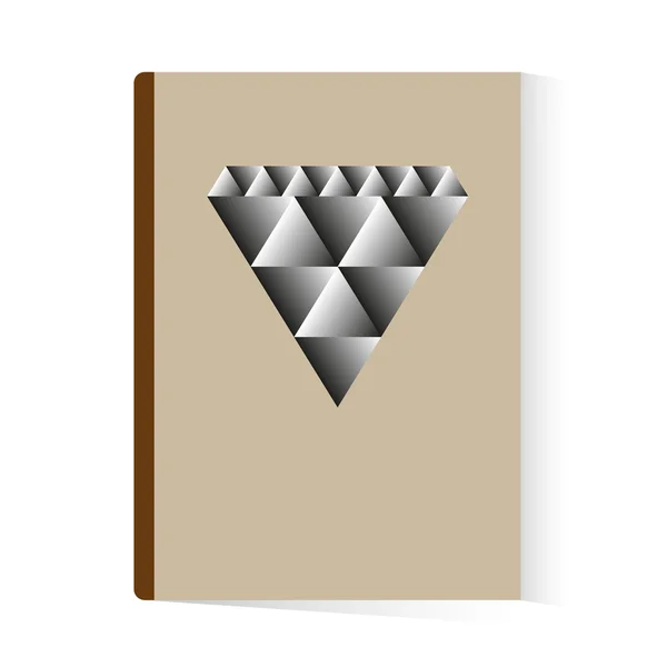 Broschüre Buch abstrakte Diamant-Vorlage — Stockvektor