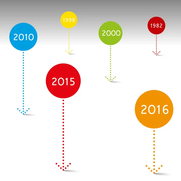 Vector time line on abstract background — Stock Vector