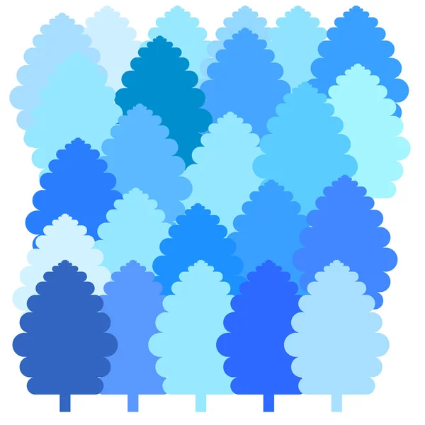 Векторная иллюстрация зимних деревьев — стоковый вектор