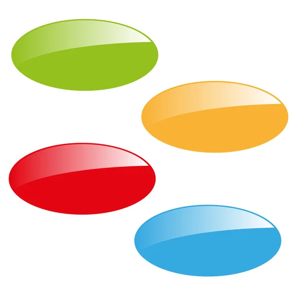Vektorové čtyři lesklé barvy prázdné ikony — Stockový vektor