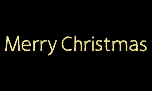 Joyeux Noël composet de texte de nombreuses étoiles d'or sur fond noir vecteur — Image vectorielle