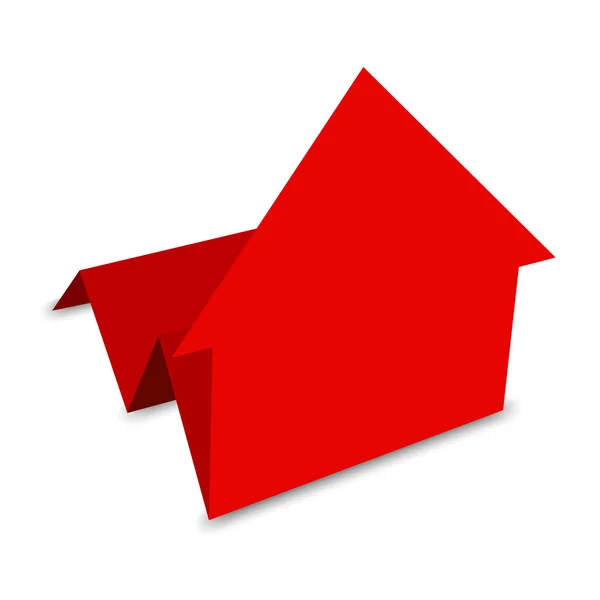 Flèche vers le haut rouge sur fond blanc — Image vectorielle