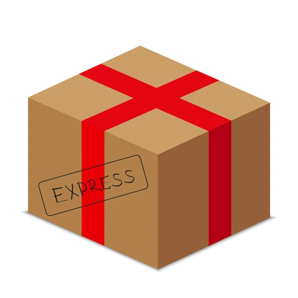 Express carton package - stock vector — Stock Vector