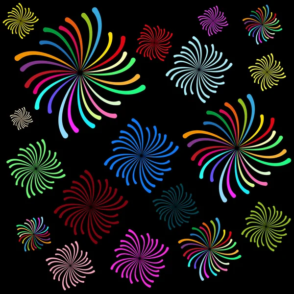 Vector abstract fireworks texture — Stock Vector