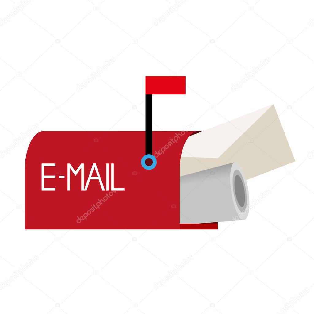 Email box new message - vector stock