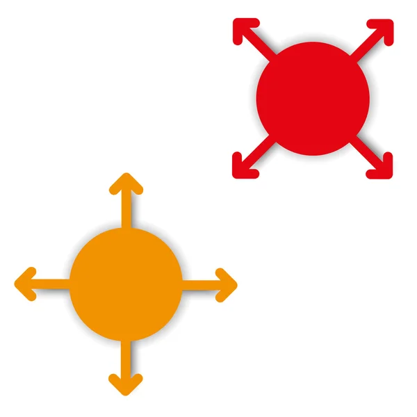 Etiquetas de flecha vacías con vector de lugar — Vector de stock