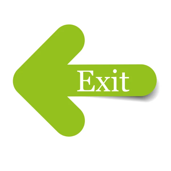 Exit arrow sign vector — Stock Vector