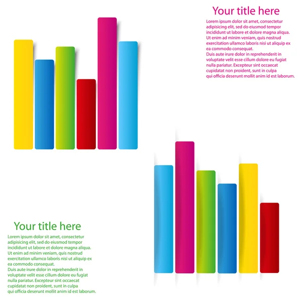 Satz von Info-Grafik-Statistik-Diagramm flachen Stil — Stockvektor