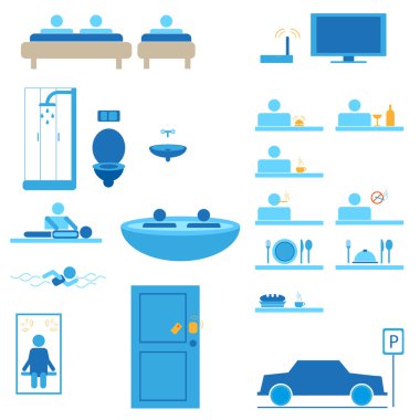 Otel web simgeler vektör