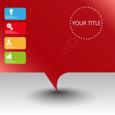 Soyut Infographic fikir kavramı ile başlık için yer