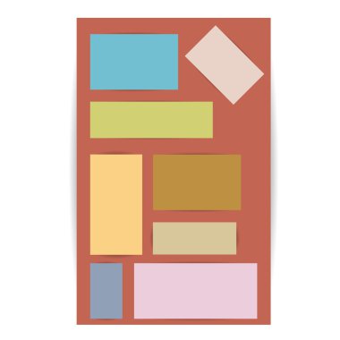 Vintage hakları Kurulu kağıt parçası renk ile