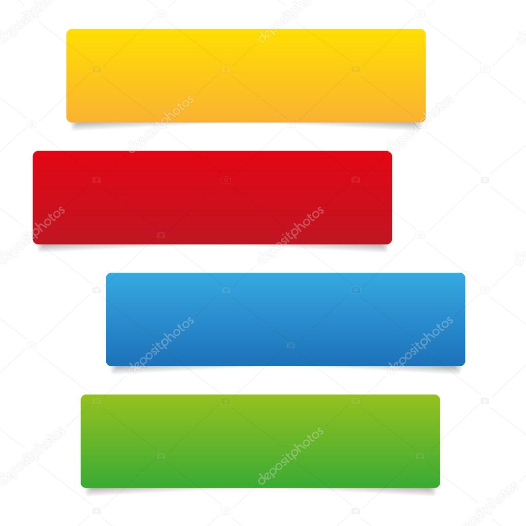 Four color empty tags vector