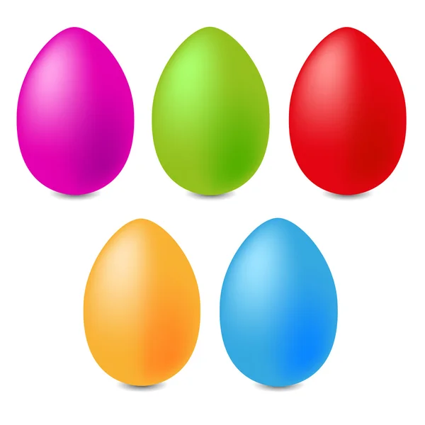 Feliz Pascua huevos de color — Vector de stock