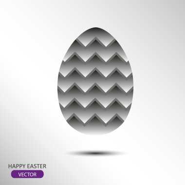 Gri arka plan vektör mutlu easter egg