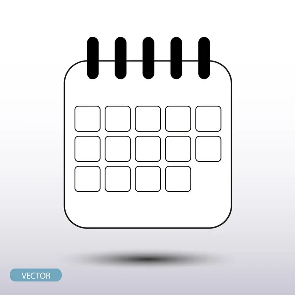 Calendario icona piatta vettoriale illustazione - vettore stock — Vettoriale Stock